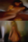 Naked woman massaging